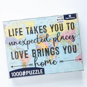 *NEW* 🗺️ World Map/Travel Quote 🌎 1,000 Piece Jigsaw Puzzle by Paper House